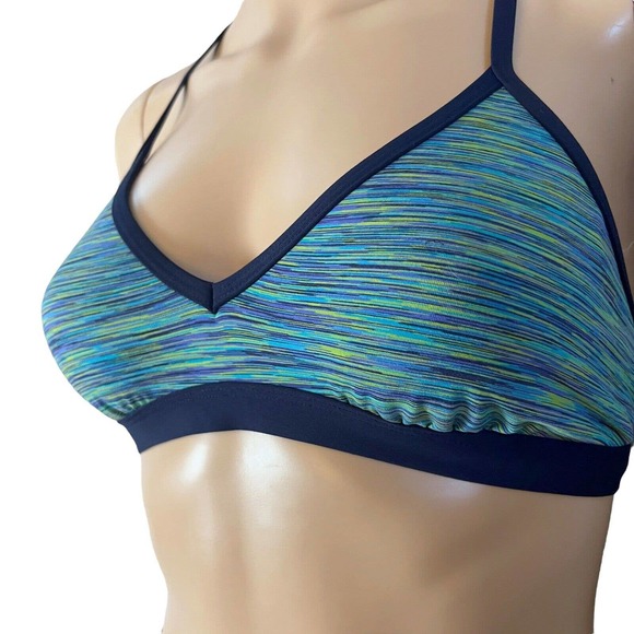 Athleta Paddle Out Bikini Top Triangle Space Dye Strappy - Picture 2 of 6